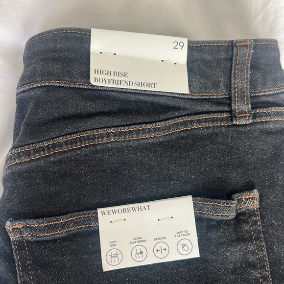 We Wore What BahBah black high rise denim shorts - Picture 8 of 8